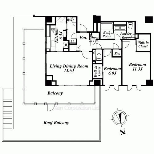 ROPPONGI PLACIDの写真 間取り