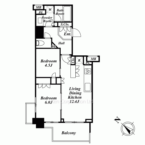 ザ・パークハウス赤坂レジデンスの写真 間取り