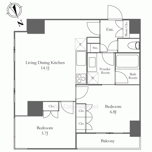 ベルファース芝浦タワーの写真 間取り