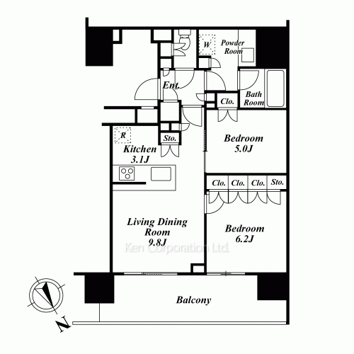 ザ・パークハウス渋谷美竹の写真 間取り