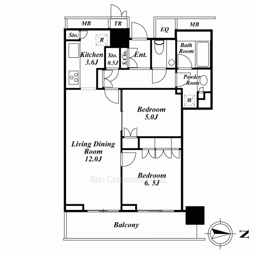 ザ・パークハウス晴海タワーズ クロノレジデンスの写真 間取り