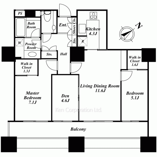 東京ツインパークスLEFT WINGの写真 間取り