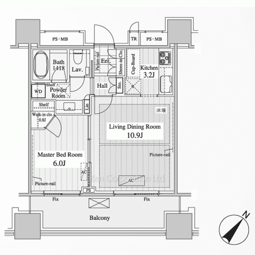 パークコート千代田富士見ザタワーの写真 間取り
