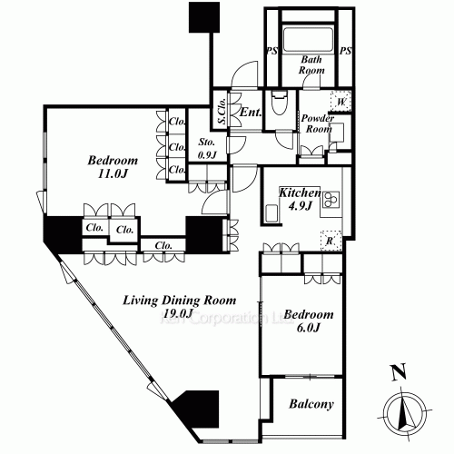 プラウドタワー白金台の写真 間取り