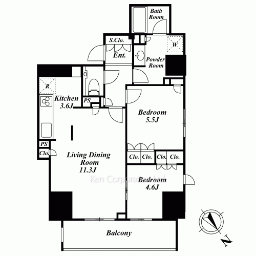 ザ・パークハウス新宿御苑西の写真 間取り