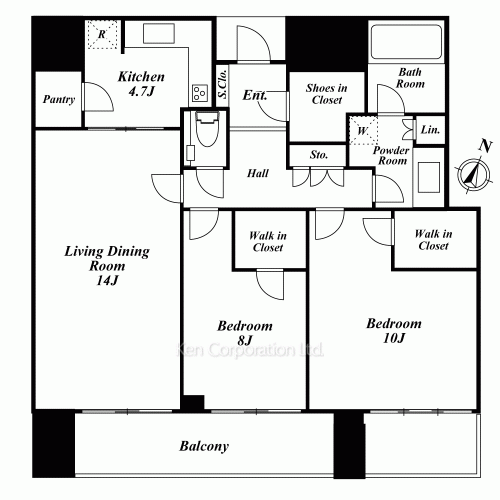 赤坂タワーレジデンスTop of the Hillの写真 間取り