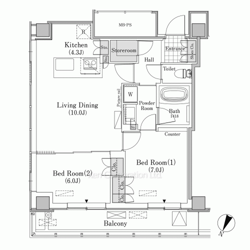 メルクマール京王笹塚レジデンスの写真 間取り