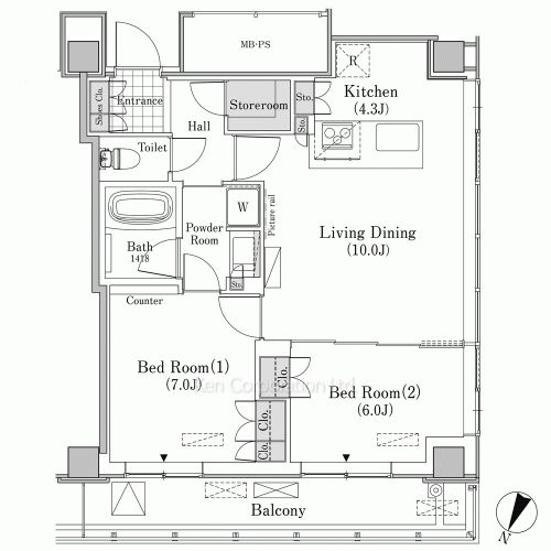 メルクマール京王笹塚レジデンスの写真 間取り