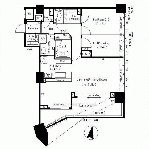 パークホームズ品川ザレジデンスの写真 間取り