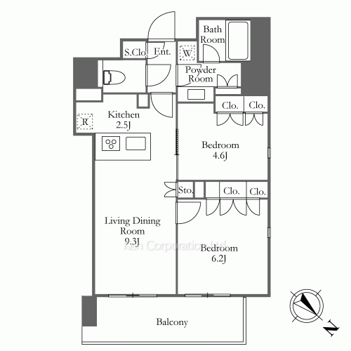 パークハビオ赤坂タワーの写真 間取り