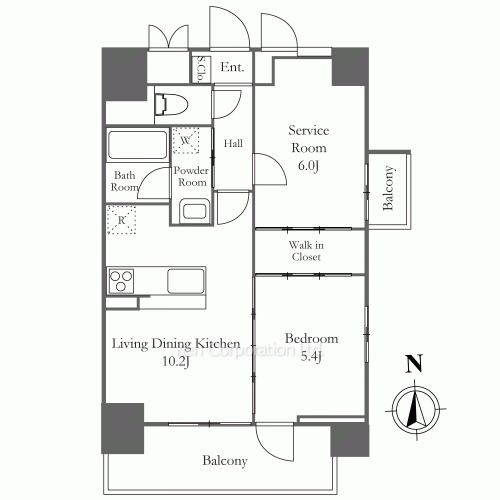 ザ マグノリアガーデン恵比寿の写真 間取り