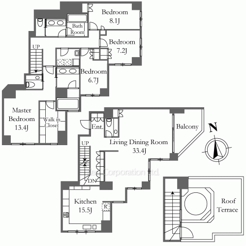 麻布ガーデンズ(WEST棟)の写真 間取り