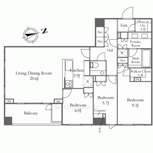 ザ・パークハウスグラン三番町の写真 間取り