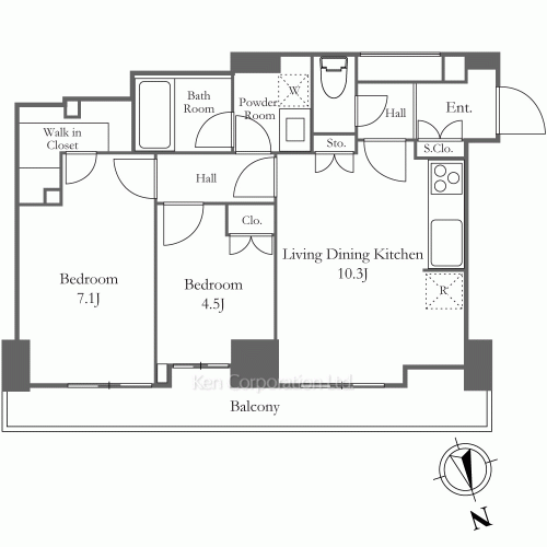 ベルファース芝浦タワーの写真 間取り