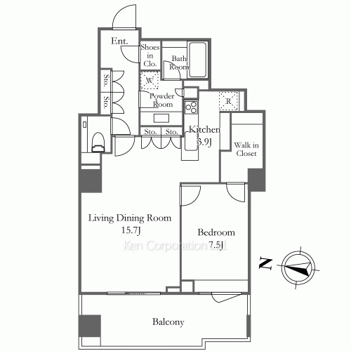 パークアクシスプレミア南青山の写真 間取り