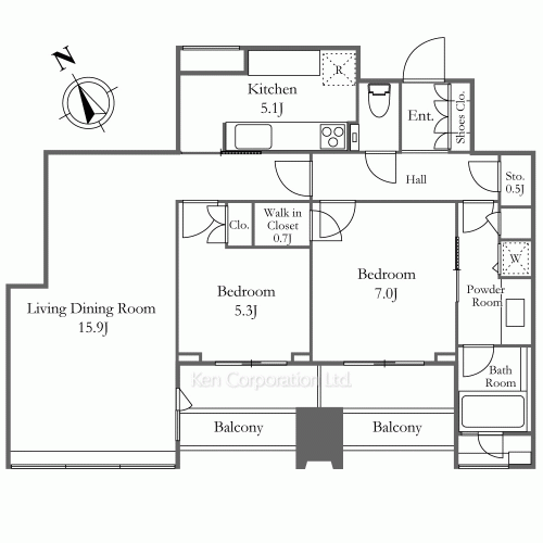 シティタワー麻布十番の写真 間取り