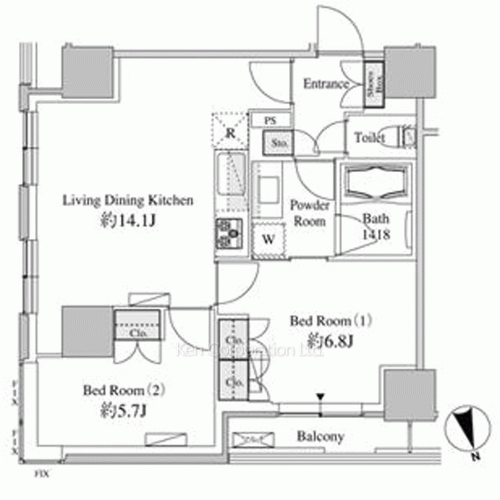 ベルファース芝浦タワーの写真 間取り