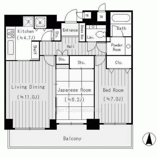 西新宿パークサイドタワーの写真 間取り