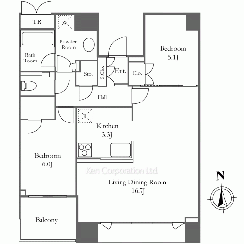 DEUX TOURS CANAL&SPAの写真 間取り