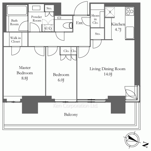六本木グランドタワーレジデンスの写真 間取り