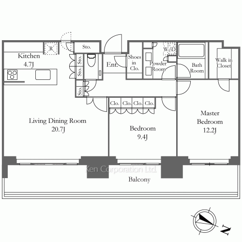 六本木グランドタワーレジデンスの写真 間取り
