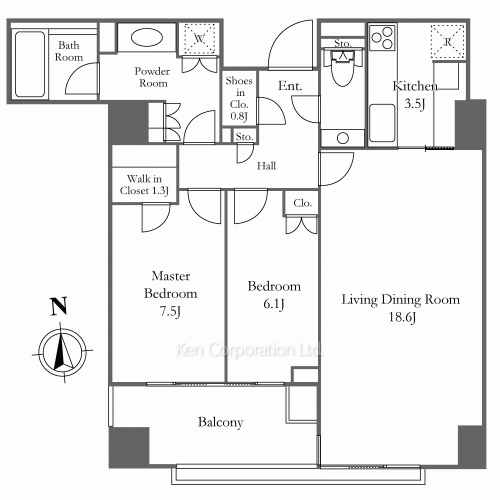 パークマンション三田綱町ザフォレストの写真 間取り