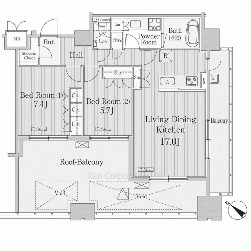 グランパレス東京八重洲アベニューの写真 間取り