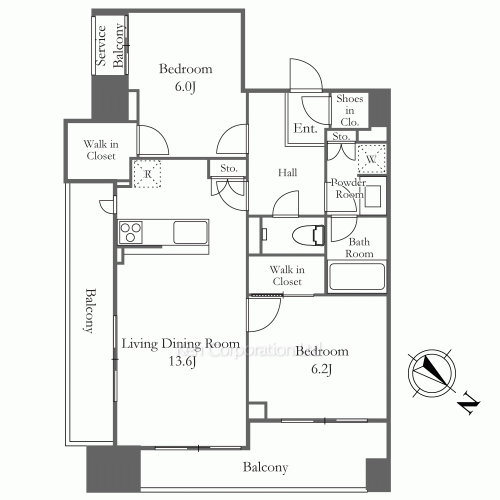 グランパレス東京八重洲アベニューの写真 間取り