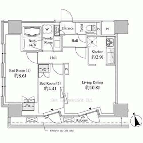 ベルファース芝浦タワーの写真 間取り