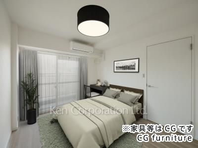 リバーシティ21新川の写真 マスターベッドルーム　※家具等はＣＧです