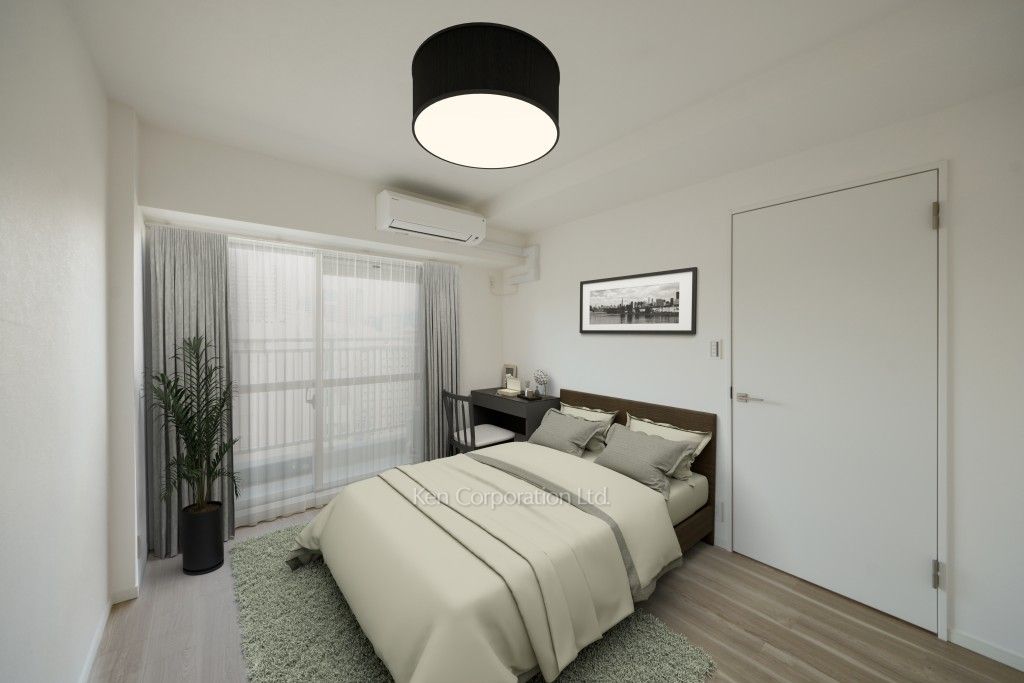 リバーシティ21新川の写真 マスターベッドルーム　※家具等はＣＧです