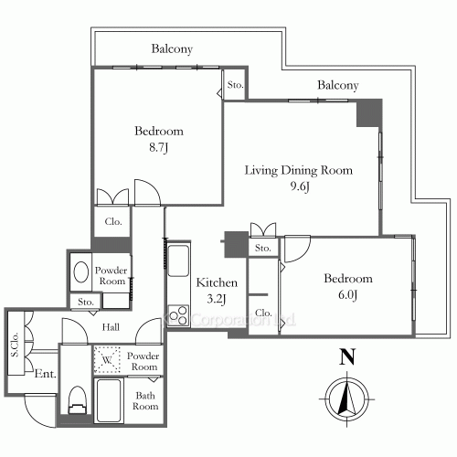 リバーシティ21イーストタワーズの写真 間取り