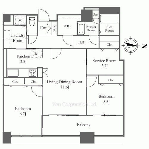 リバーシティ21イーストタワーズⅡの写真 間取り