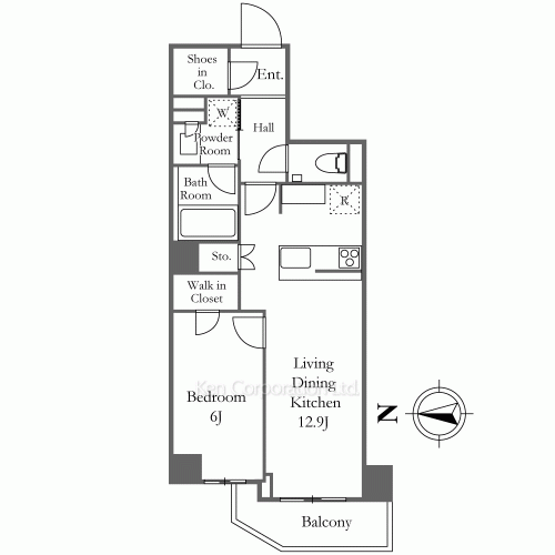 オープンレジデンシア恵比寿ザ・ハウスの写真 間取り