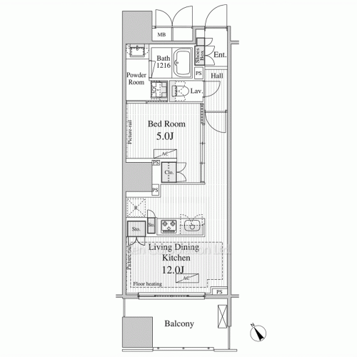 ウェンブリー表参道の写真 間取り