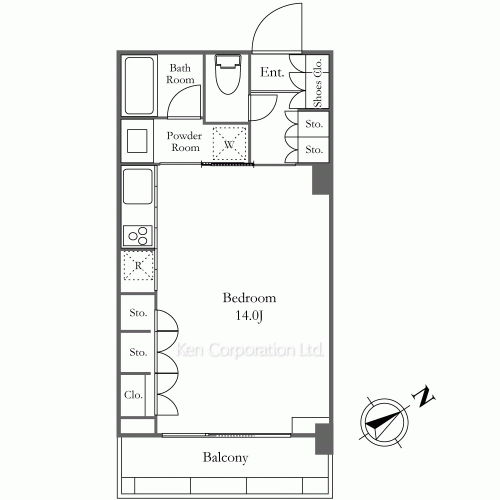 渋谷キャスト アパートメントの写真 間取り