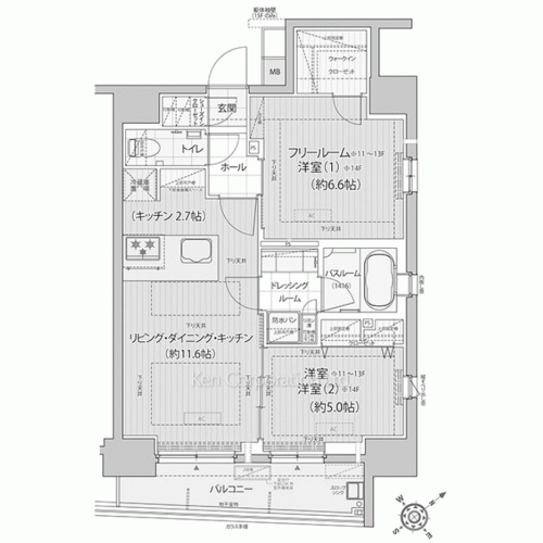 レビスタ白金高輪の写真 間取り