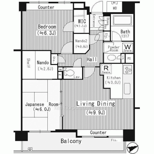 品川戸越パークホームズの写真 間取り
