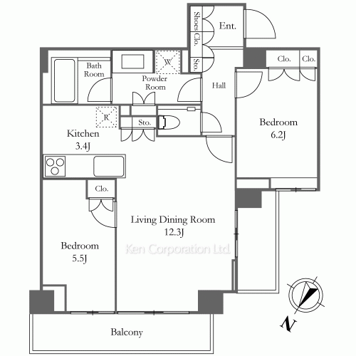 グランドメゾン目黒東山パークフロントの写真 間取り