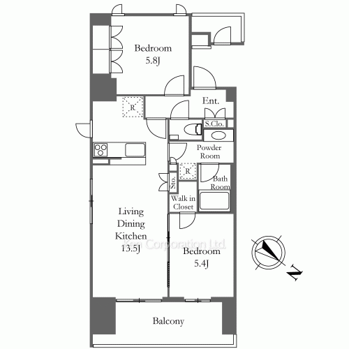 ザ・パークハビオ目黒の写真 間取り