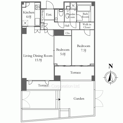 高輪ソルステージュの写真 間取り