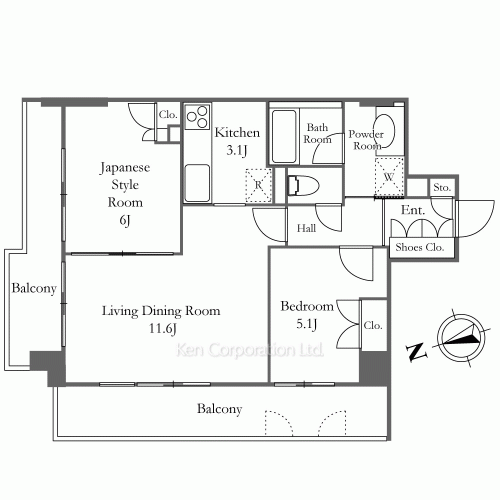 コスモ広尾の写真 間取り