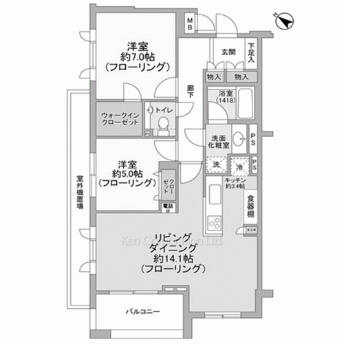 ディアナコート高輪の写真 間取り