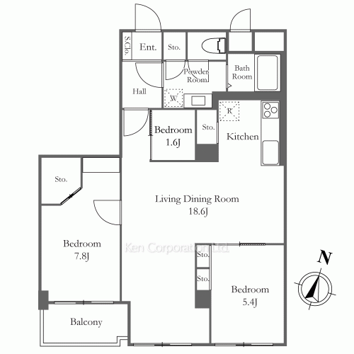 ベルファン西麻布の写真 間取り