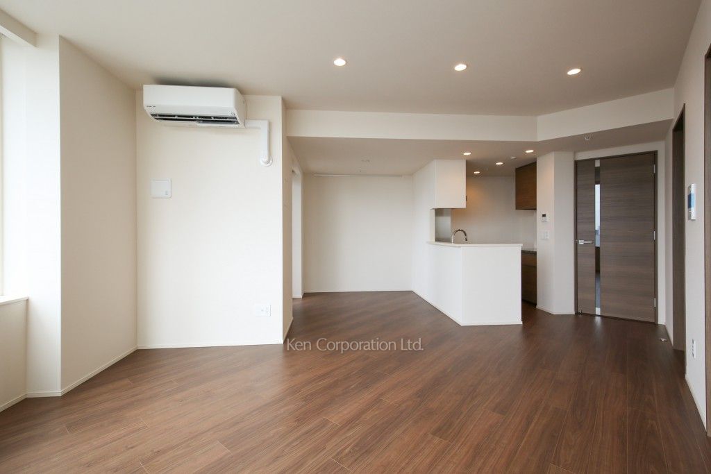 目黒第一マンションズの写真 居室（LDなど） ※12階の同じ間取タイプを撮影。仕様が異なることがあります。