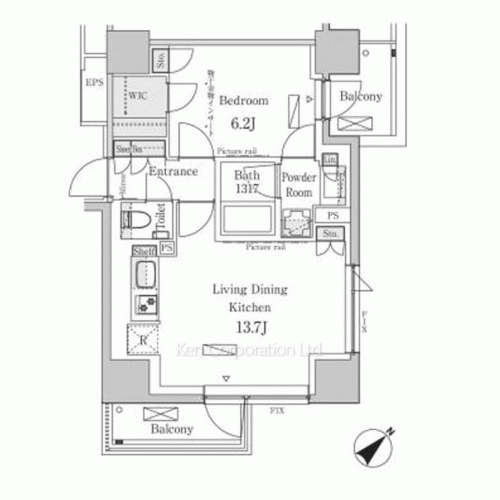 パークアクシス飯田橋レジデンスの写真 間取り