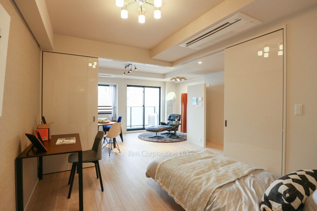 パークアクシスプレミア表参道の写真 ベッドルーム※MODEL ROOM ※4階の同じ間取タイプを撮影。仕様が異なることがあります。