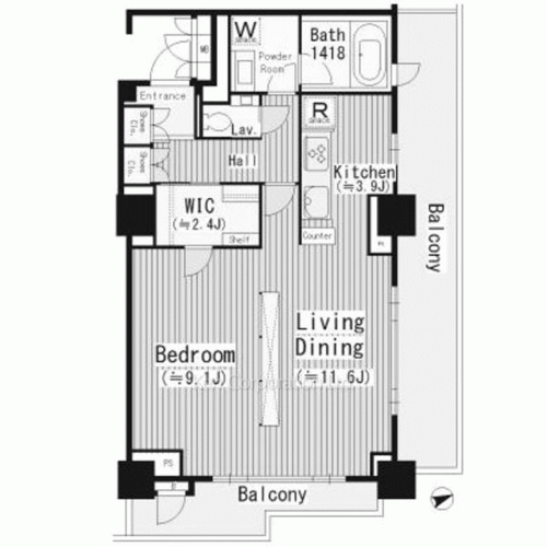 パーク・アヴェニュー神南の写真 間取り