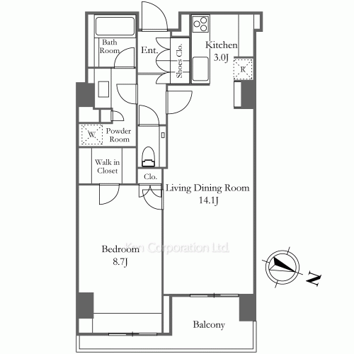 パークアクシスプレミア南青山の写真 間取り