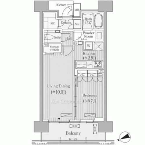 ジオ四谷荒木町の写真 間取り
